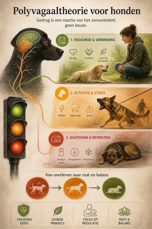 Uitleg van de polyvagaaltheorie voor honden